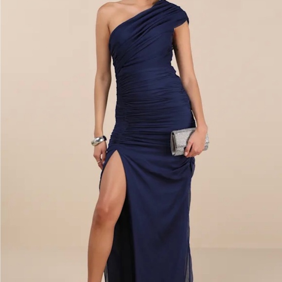 Lulus Dresses & Skirts - Lulus Navy One-Shoulder Dress